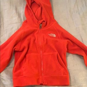 Kids North Face Fleece Zip Up Coat, 3T